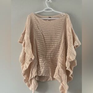 free people ruffle poncho